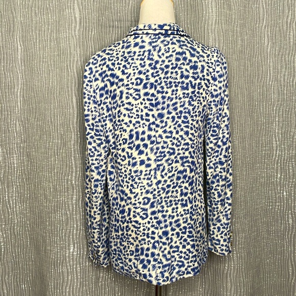 Cartonnier blue leopard blazer - Picture 5 of 10